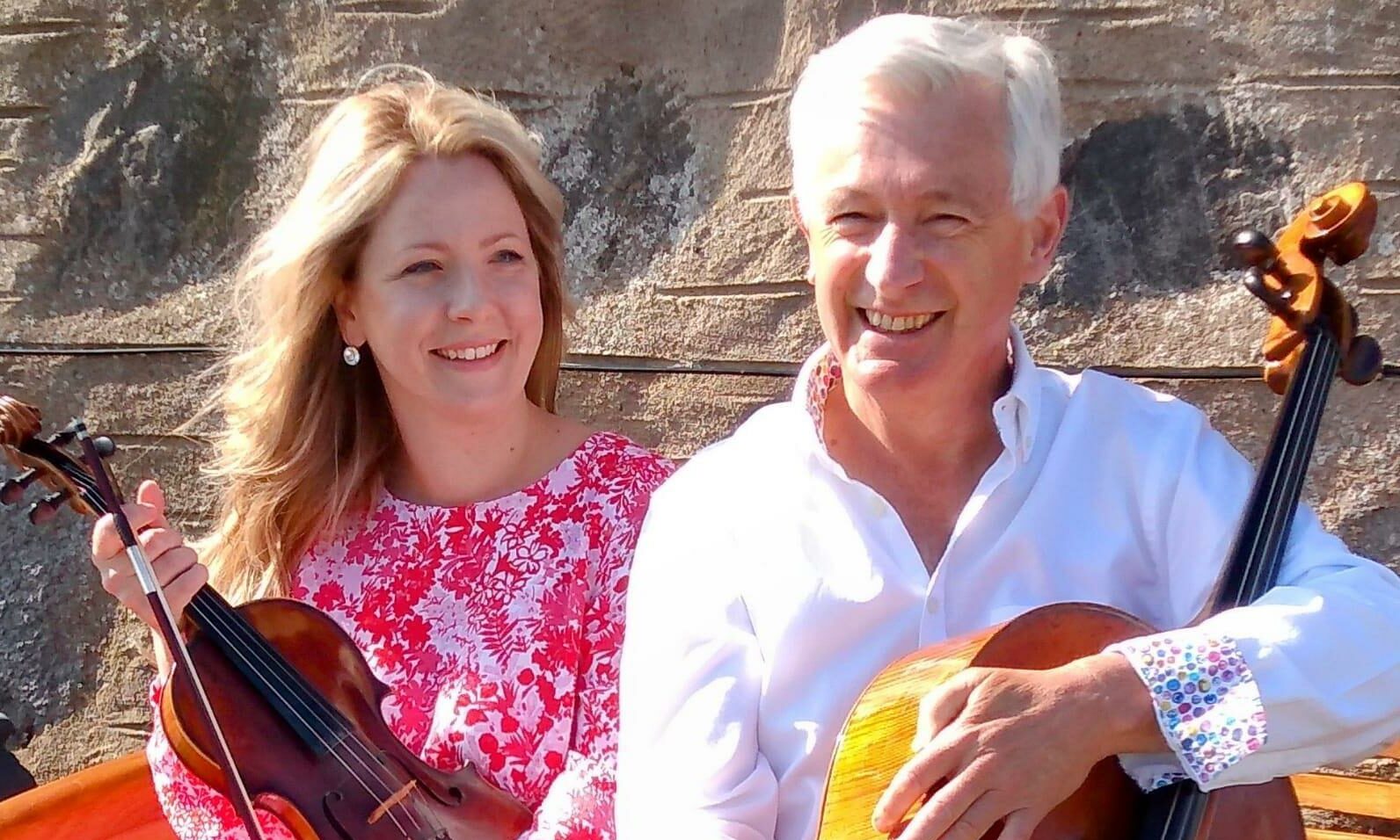 A concert to support those affected by the Ukrainian conflict has been organised in Fraserburgh. Pictured are organisers, Nataliia Naismith and Gareth John, conductor for the Aberdeen City Orchestra. Supplied by Nataliia Naismith.