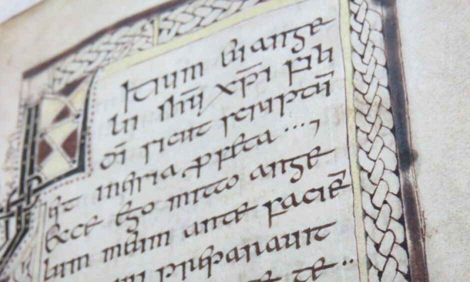 Gaelic writing in the Book of Deer