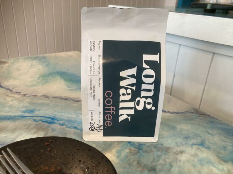 A bag of coffee from Aberdeenshire's coffee roaster Long Walk Coffee.