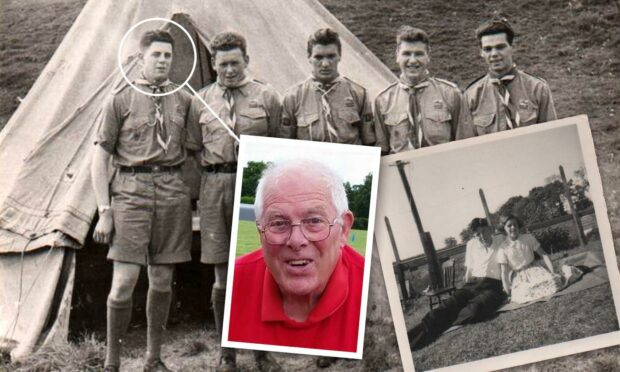 Ian Silver in his Scouting days and Ian with his sister June.