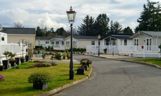 A luxury lodge worth £90,000 at Riverview Country Park, Forres, is the top prize.