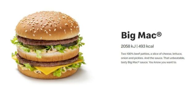 mcdonalds cheeseburger calories