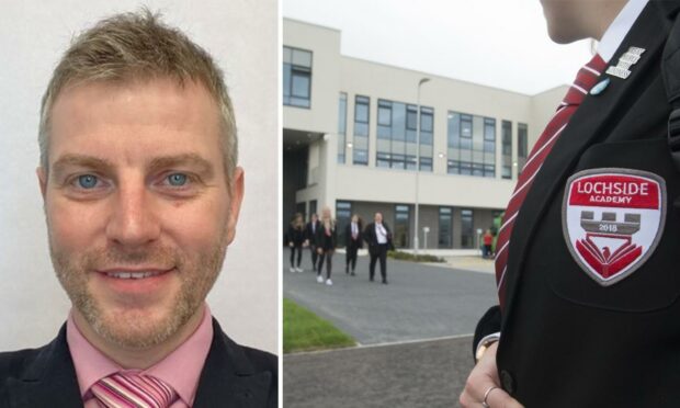 Justin Noon is the new head teacher at Lochside Academy. Picture by Justin Noon/ Twitter.