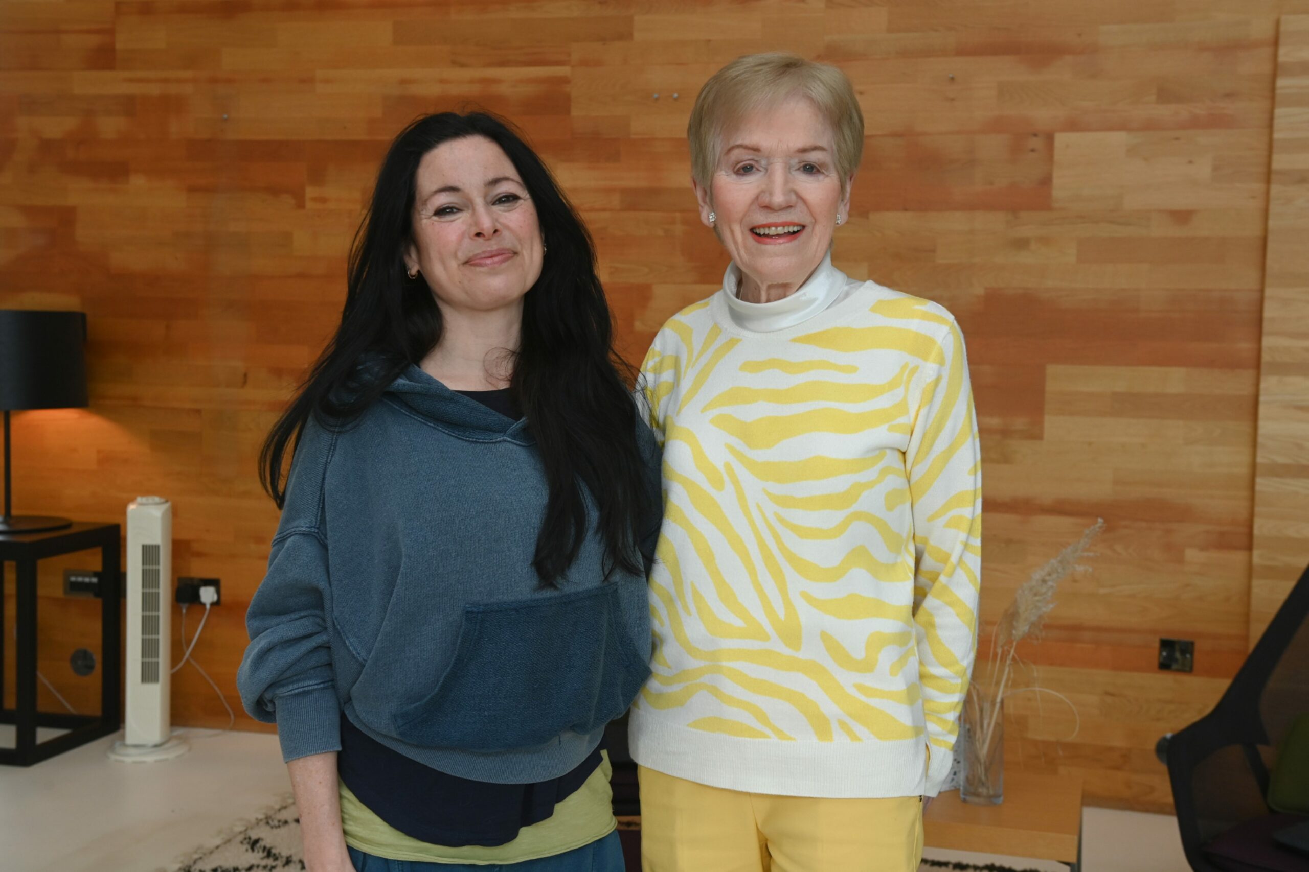 Qigong teacher Tina Faulkner Elders and Margaret Donald at Maggie's Aberdeen. Picture by Kenny Elrick