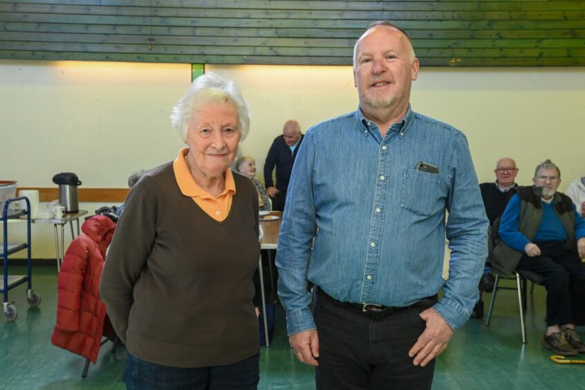 Mary Harding and Tony Grogan standing together at Cuppa Club Aberdeen