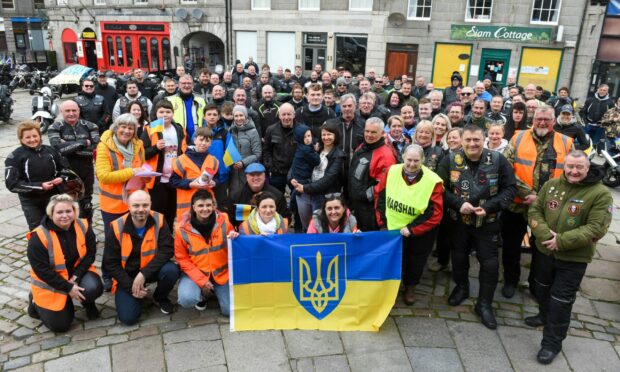 The Grampian Ride for Ukraine took place today. Picture by Kenny Elrick.