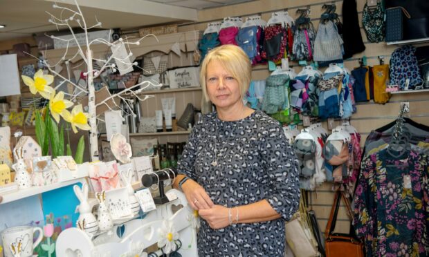 Angela Jamieson says it's a dream come true to own All Wrapped Up, a quirky gift shop in Stonehaven. Photo by Kath Flannery