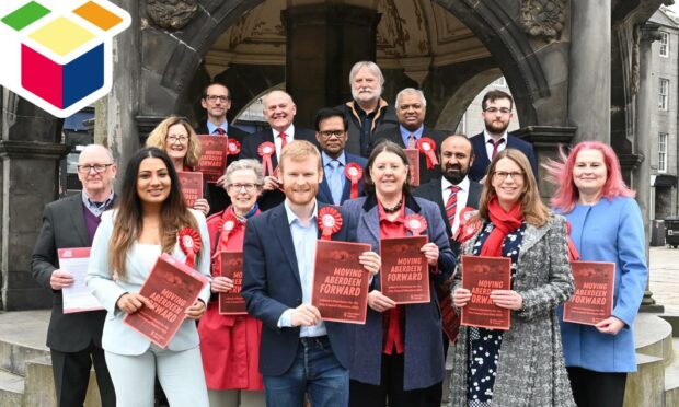 Aberdeen Labour's 15 council candidates. Picture by Paul Glendell/DCT Media.
