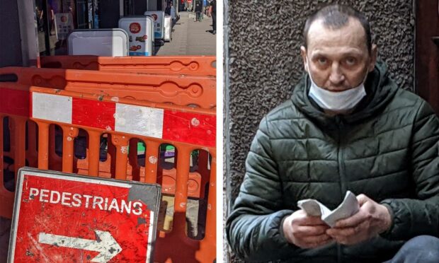 Sergejus Zalmonas battered a Co-op door with a road sign out of 'frustration and embarrassment'.
