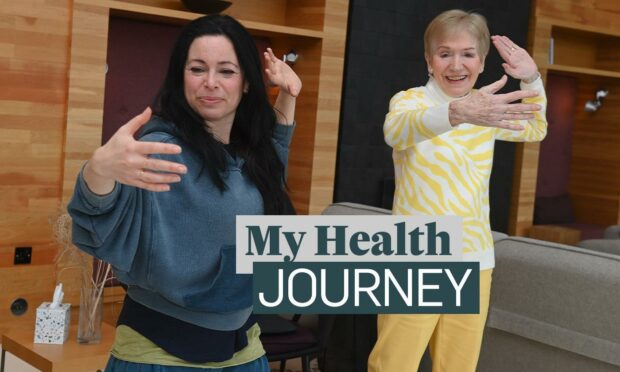 Margaret Donald (right) credits Qigong classes with Tina Faulkner Elders for helping her gain her mobility back. Picture by Kenny Elrick