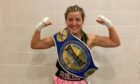 Megan Gordon poses with the Boxing Scotland belt.