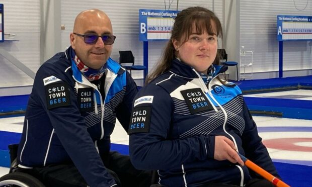 Elgin curler Gregor Ewan will compete at the World Wheelchair Mixed Doubles Championships alongside Meggan Dawson-Farrell. Picture by PPA/Graeme Hart.