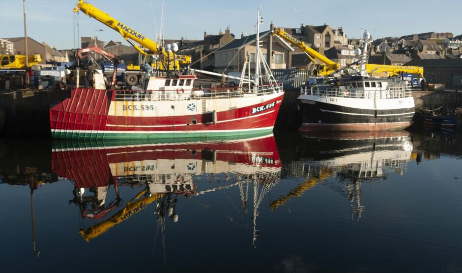 Fishing boats in Macduff harbour