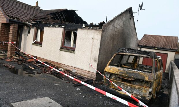 The fire began in the campervan before spreading to the house. Photo: Paul Glendell/DCT Media