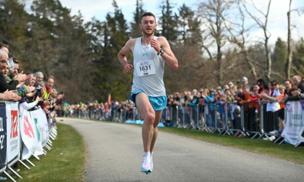 Sean Chalmers blitzed the 5k race at Run Balmoral. Picture by Paul Glendell