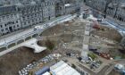 Drone footage of Union Terrace Gardens in Aberdeen taken the day there was meant to be a 'soft opening' after a £28m facelift. Picture by Paul Glendell/DCT Media.