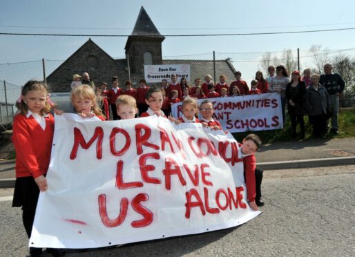 Picture from 2014. A previous attempt to mothball Crossroads Primary School was met with stiff opposition from the community. Picture by David Whittaker-Smith.