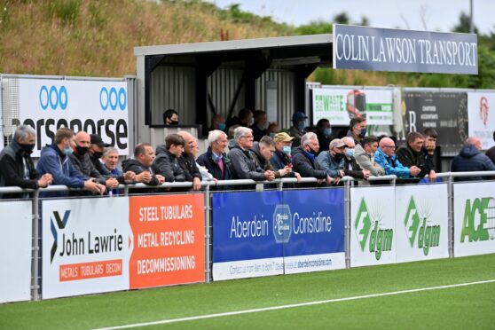 Supporters at Balmoral Stadium, home of Cove Rangers