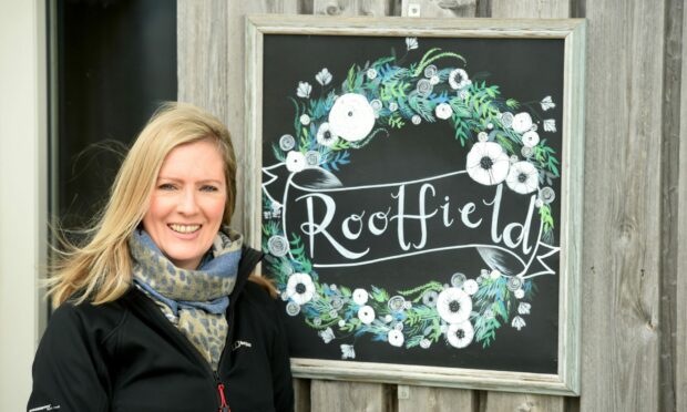 Jo at Rootfield Farm, where she lives with her husband Nick and their two children.