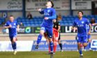 Jack Brown jumps for joy after netting the winner.