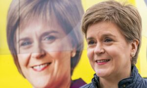 First Minister Nicola Sturgeon on the campaign trail.