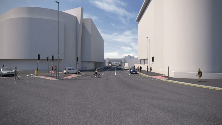 An artist's impression of South College Street improvements.