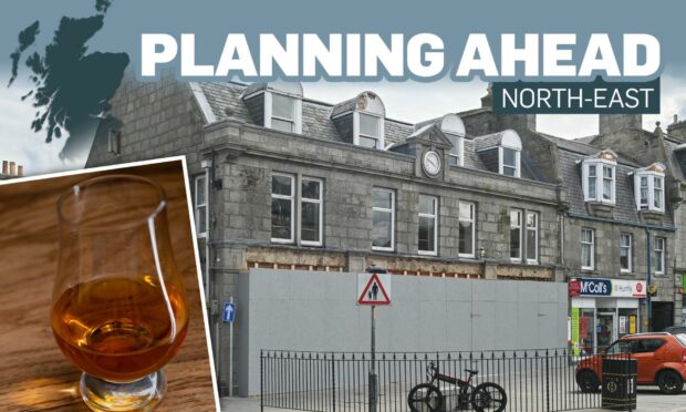 Whisky shop plans for Huntly TSB, Union Street offices to become flats, Tarlair pool revamp approved and Haddo House fountain repairs