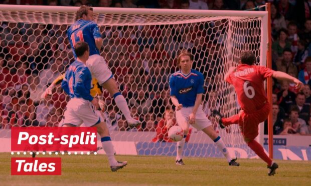 Scott Severin scoring a famous goal against Rangers for Aberdeen on the final day in May 2007.