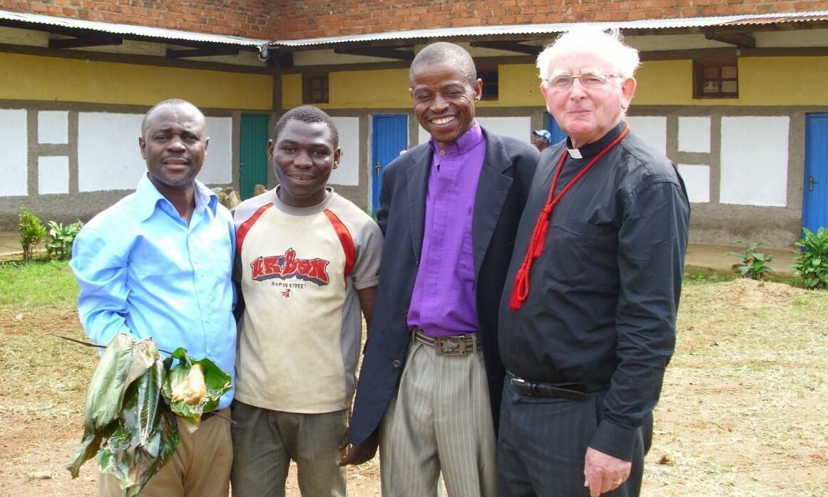 Rev Jim Rettie shown in Congo on a missions trip.