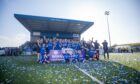 Cove Rangers players celebrate League One title success