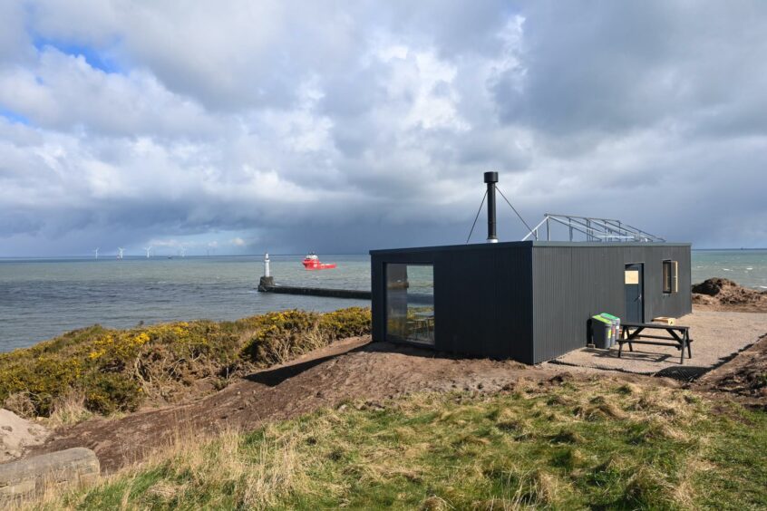 An exterior view of Greyhope Bay centre overlooking the sea in Torry Battery.