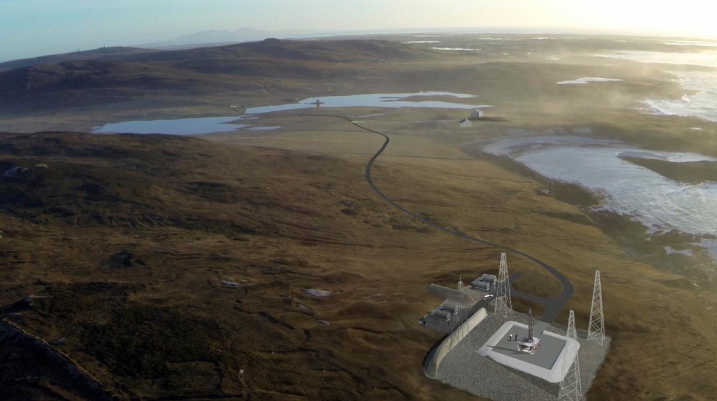 Early image showing North Uist spaceport proposal