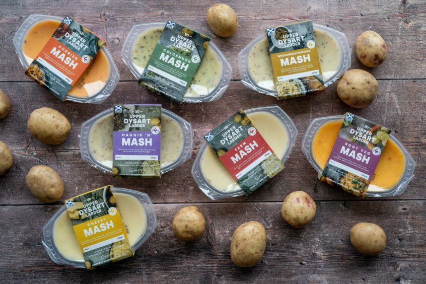 Upper Dysart Larder mashed potato - produced by the Stirling Family. 