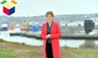 Nicola Sturgeon visits the Greyhope Bay Centre in Aberdeen ahead of next month's council elections.