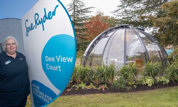 A glass dome at an Aberdeen care centre which is designed to help with covid restictions