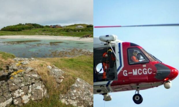 A medical evacuation took place from the Isle of Muck. Supplied by DCT Media.