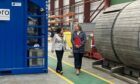 International Trade Secretary Anne-Marie Trevelyan, right, and US trade representative Katherine Tai visiting Enpro Subsea in Westhill, Aberdeenshire.