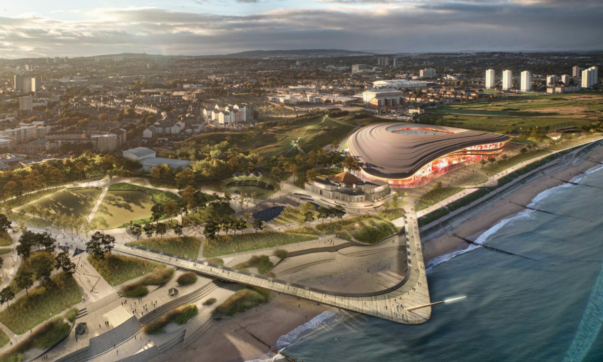 New Picture Of Proposed Dons Stadium As Part Of Aberdeen Beach Vision