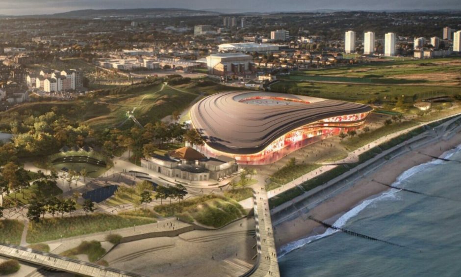 Plans for a new Dons stadium at the beach have been put on the back burner for now. Image: Aberdeen City Council