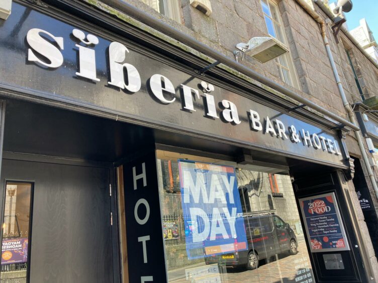 Siberia Bar and Hotel on Belmont Street in Aberdeen.