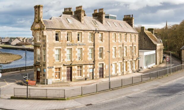Mackays Hotel sits on the world's shortest street in Wick, Caithness.