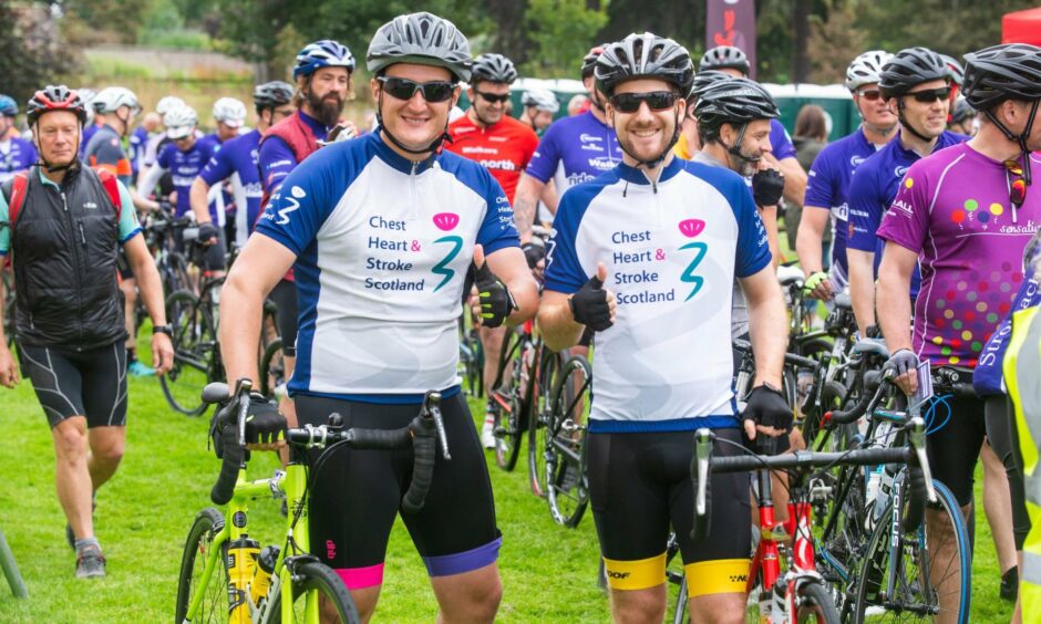 Chest, Heart, Stroke Scotland cyclists in Ride the North 2019