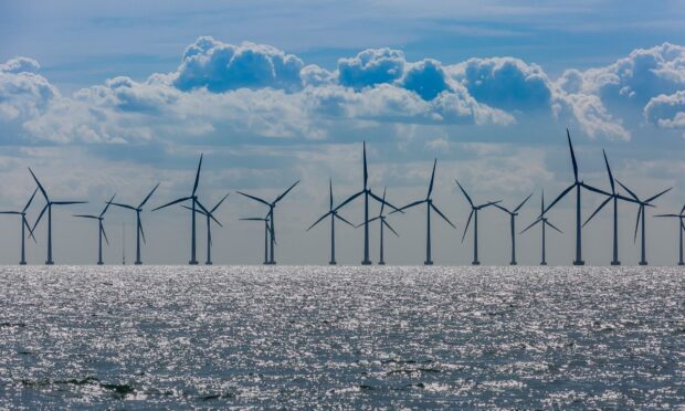 Windmills in the sea.