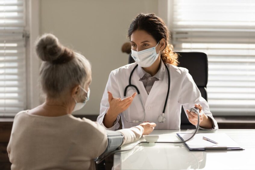 Doctor with a patient.