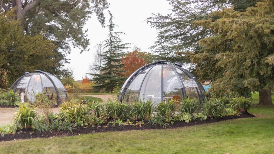 Outdoor garden pods in an Aberdeen care centre 
