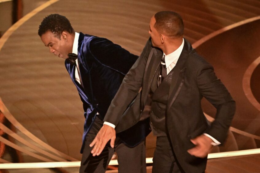 Will Smith slapping Chris Rock