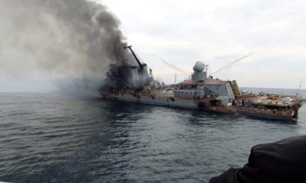 Images have been shared online of the Russian warship. Photo by Shutterstock.