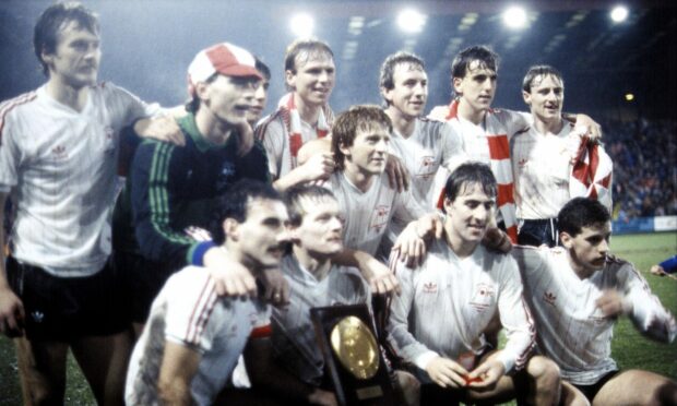 Aberdeen's European Super Cup winning team of 1983/84.