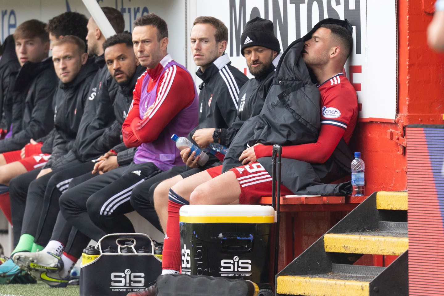 Aberdeen's Christian Ramirez is disappointed at being substituted against Dundee.