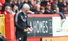 Aberdeen manager Jim Goodwin during the final game of a disappointing season.